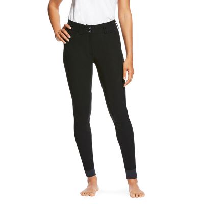 Ariat English: Tri Factor Grip Knee Patch Breech Leggings Mujer - Negras (GVTWD4658)